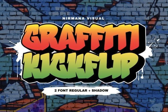 Graffiti Kickflip: A Rebellious Display Font for Bold Branding
